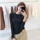 Slim-fit Lettuce-edge T-shirt