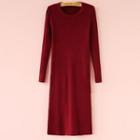Long-sleeve Knit Maxi Dress