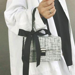 Patterned Bow Shoulder Bag