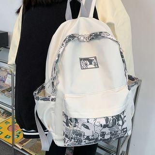 Graphic Print Nylon Backpack