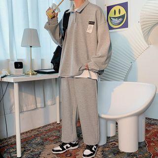 Set: Polo-neck Sweatshirt + Sweatpants