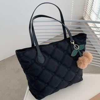 Set: Quilted Tote Bag + Bag Charm