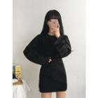 Band-waist Contrast-trim Mini Skirt