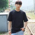 Round-neck Elbow-sleeve T-shirt (12 Colors)