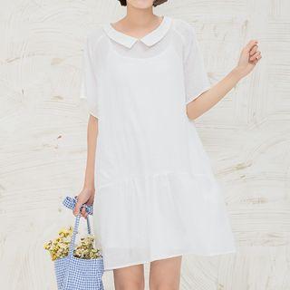 Set: Short-sleeve Short-sleeve Dress + Spaghetti Strap Dress