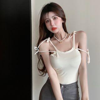 Ribbon Camisole Top Almond - One Size