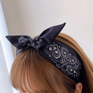 Print Fabric Bow Headband
