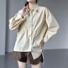 Irregular Drawstring Shirt