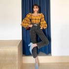 High-waist Straight-cut Jeans With Sash