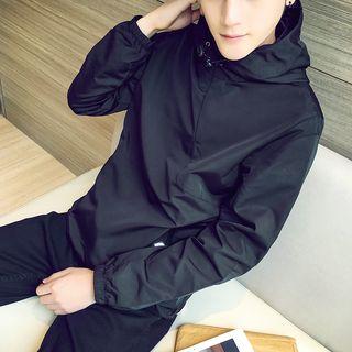 Half Zip Hooded Windbreaker