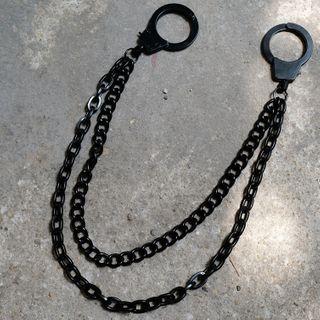 Handcuff Alloy Pants Chain Black - One Size
