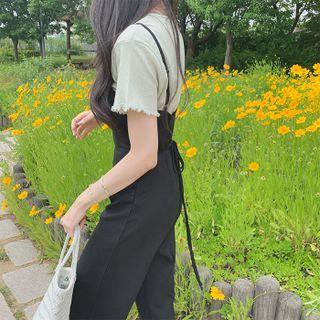 Strappy Linen Blend Jumpsuit