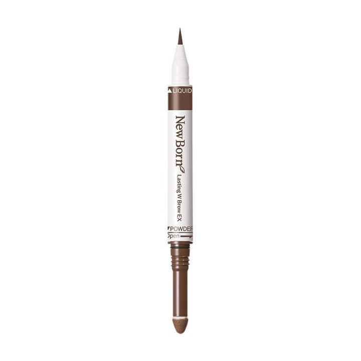 Sana - New Born 2 In 1 Long Lasting Eyebrow Pencil (#03 Deep Brown) 1 Pc