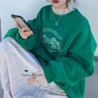 Angel Print Sweatshirt Green - One Size
