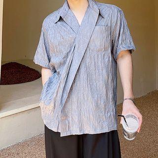 Short-sleeve Wrapped Shirt