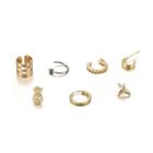 Set Of 7: Rhinestone / Pineapple / Whale Tail Earring (assorted Designs) 7pcs - E01208 - One Size