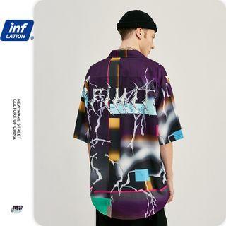 Thorns-print Short-sleeve Shirt