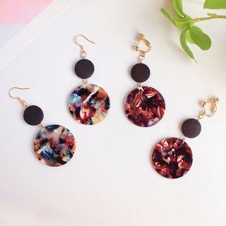 Acetate Disc Dangle Earring