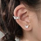 Rhinestone Stud Earring / Cuff Earring