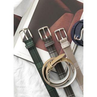 Plaid Pleather Belt