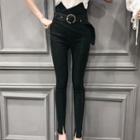Belted Skinny Jeans