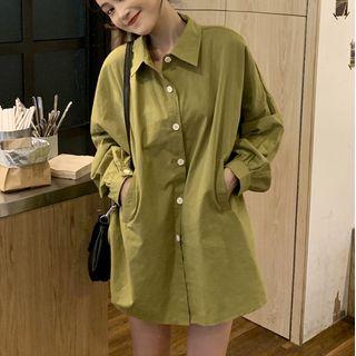 Lantern-sleeve Oversize Shirt