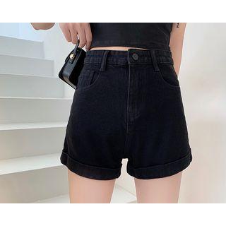 Short-sleeve Crop Top / Denim Shorts