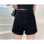Short-sleeve Crop Top / Denim Shorts