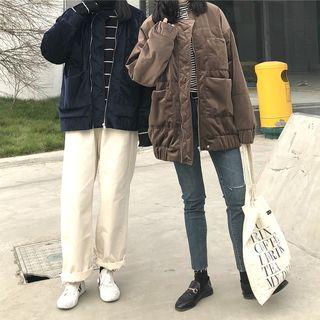 Plain Velvet Loose-fit Jacket