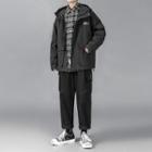 Zip-up Hooded Jacket / Cargo Wide-leg Pants / Set