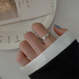 Lettering Ring J047 - Silver - One Size