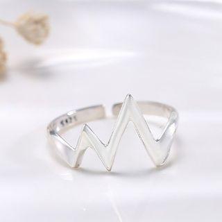 Heartbeat Open Ring Silver - One Size