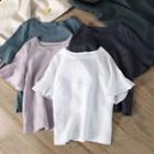 Ruffle Sleeve Scoop Neck Top