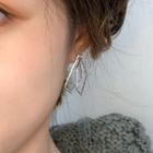 Wirework Diamond-shape Dangle Earring Silver - One Size