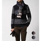 V-neck Color-block Sweater