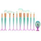 Set Of 11: Mermaid Tail Makeup Brush 11 Pcs - As Shown In Figure - One Size