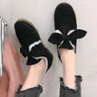 Bow Faux Fur-lined Slippers