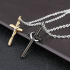 Stainless Steel Cross Pendant / With Necklace