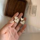 Heart Glaze Dangle Earring 1 Pc - Gold - One Size