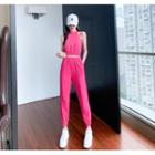 Halter-neck Crop Top / Harem Pants