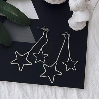 Star Drop Pair Earrings