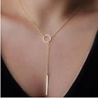 Alloy Hoop & Bar Pendant Y Necklace Gold - One Size