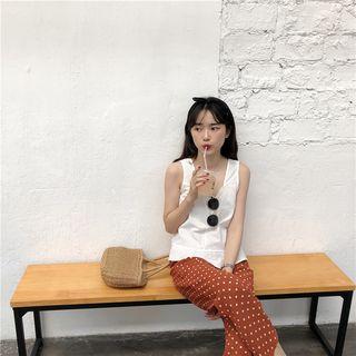 Tank Top / Dotted Wide-leg Pants