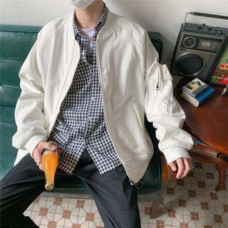 Plain Zip Oversize Jacket
