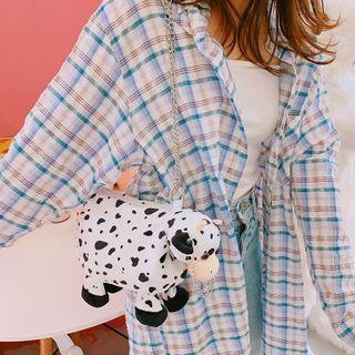 Chain Strap Cow Shoulder Bag Dairy Cow - One Size
