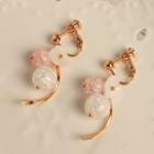 Faux Crystal Ear Stud / Clip-on Earring