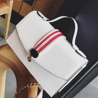 Contrast Stripe Flap Cross Bag