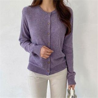 Round-neck Cashmere Blend Cardigan