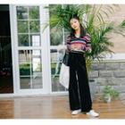 Velvet Wide Leg Pants As Shown In Figure - One Size