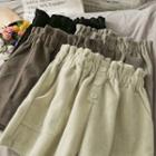 Paperbag High-waist Wide-leg Wool Shorts